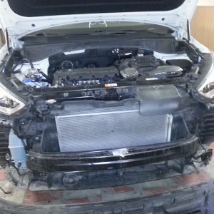 Установка штатных дневных ходовых огней Auto-Led Hyundai Santa Fe 2013