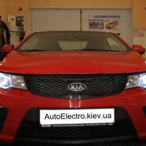 Установка биксеноновых линз на Kia Cerato